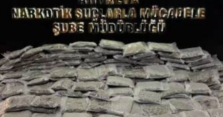 Antalya'da 250 kilogram esrar ele geçirildi
