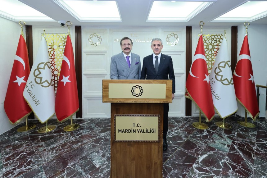 TOBB Başkanı Hisarcıklıoğlu’ndan Mardin Valisi Akkoyun’a Ziyaret