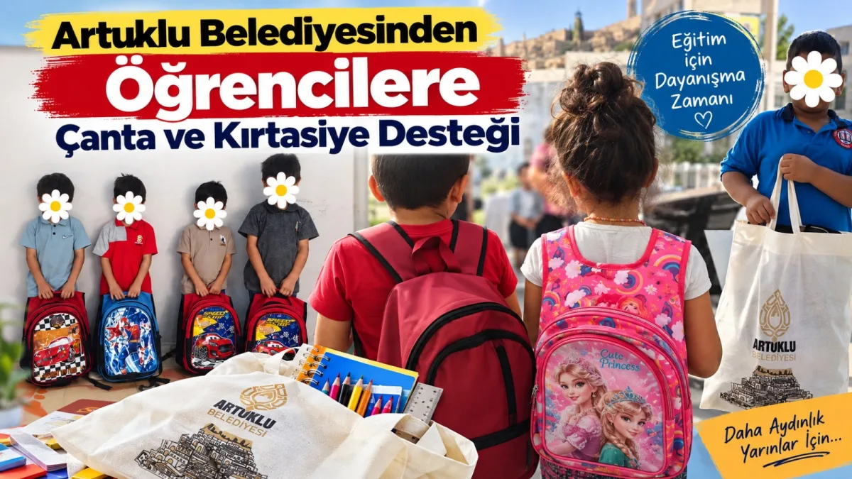 Artuklu Belediyesinden Öğrencilere Çanta ve Kırtasiye Desteği