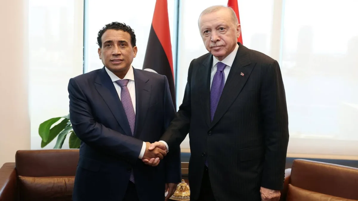 Cumhurbaşkanı Erdoğan, Libya Başkanlık Konseyi Başkanı el-Menfi ile görüştü