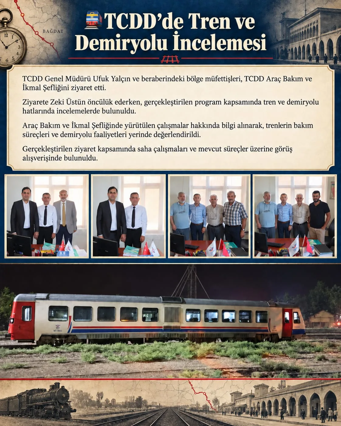 TCDD Genel Müdürü Yalçın, Nusaybin’de demiryolu ve bakım çalışmalarını yerinde inceledi