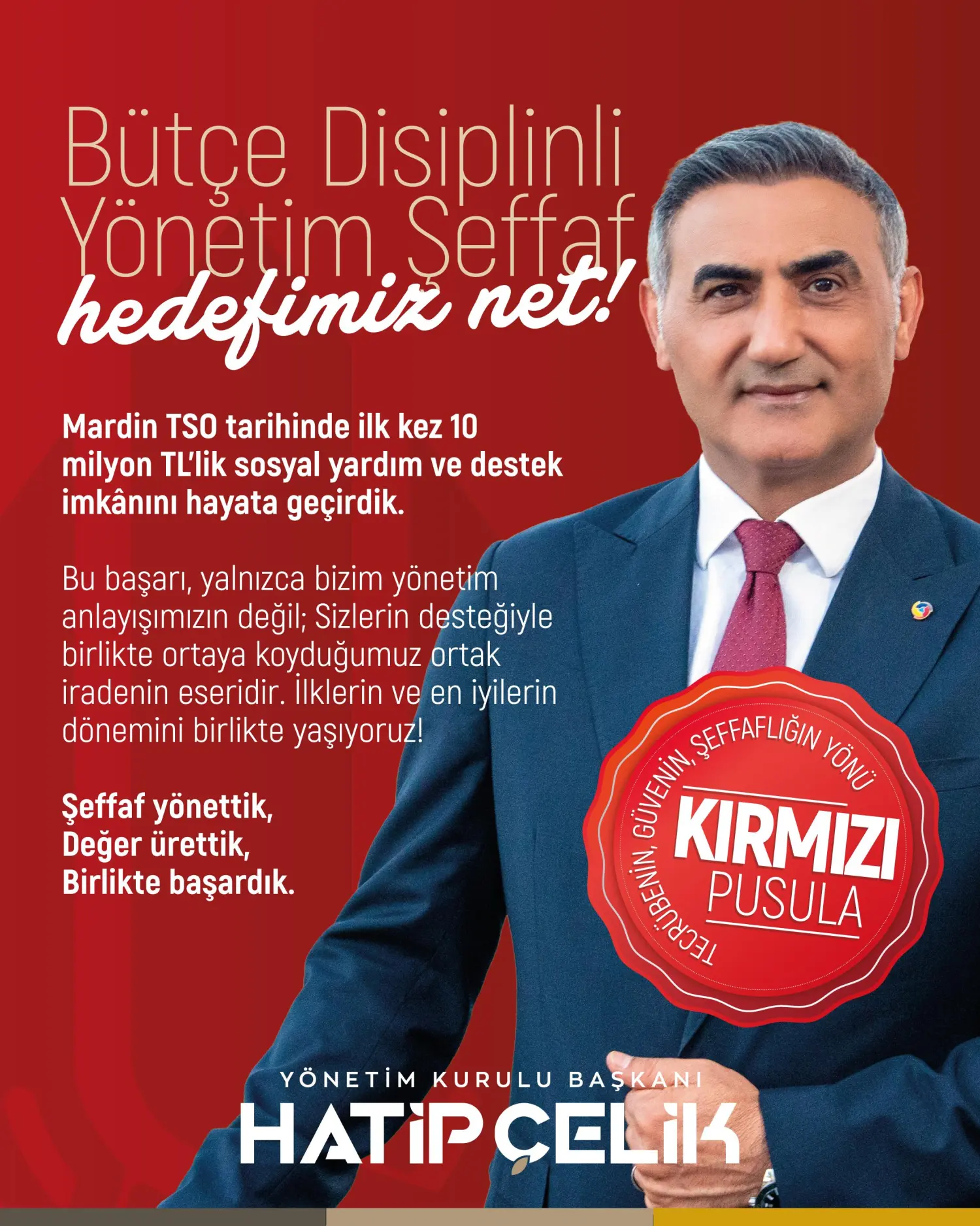 HATİP ÇELİK: MARDİN TSO TARİHİNDE İLK KEZ 10 MİLYON TL’LİK SOSYAL DESTEK SAĞLADIK