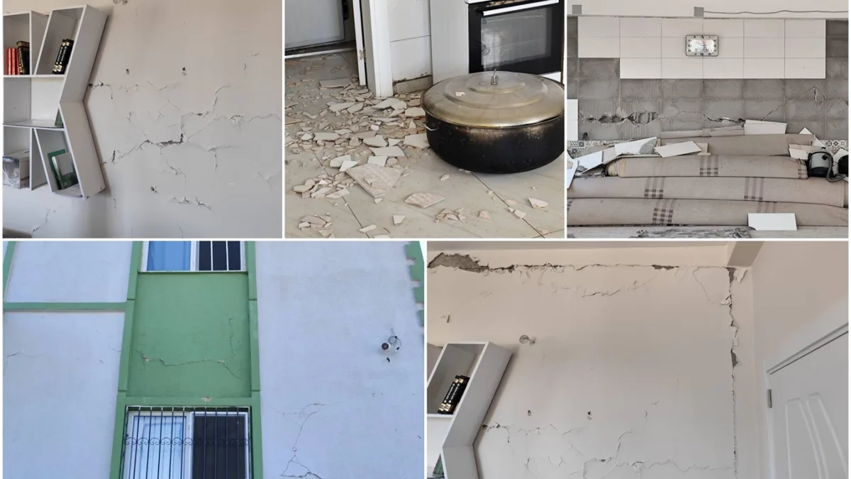 Deprem bazı yapılarda hasar oluşturdu