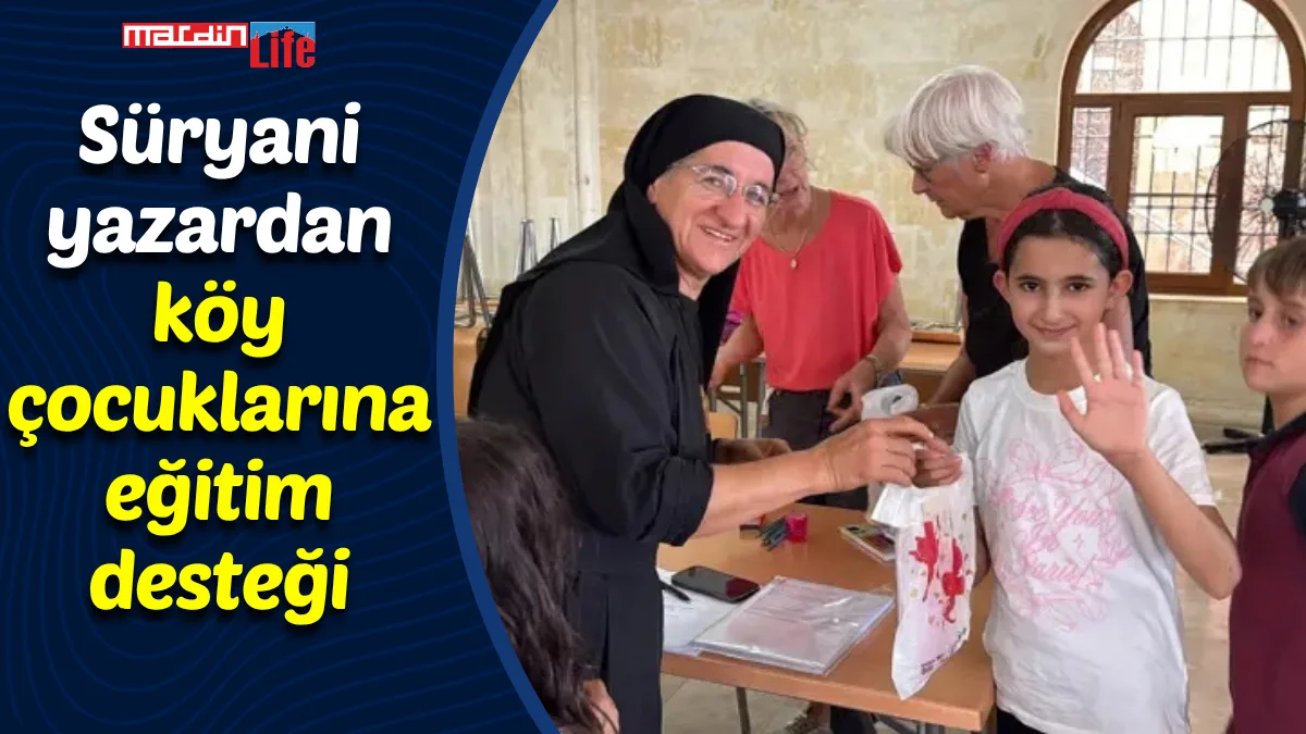 Süryani yazardan köy çocuklarına eğitim desteği