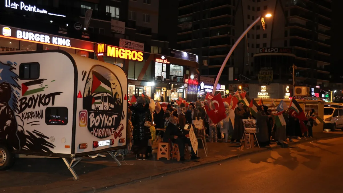 'Boykot Karavanı' ile Filistin için başlatılan boykot nöbeti 11. gününde devam ediyor
