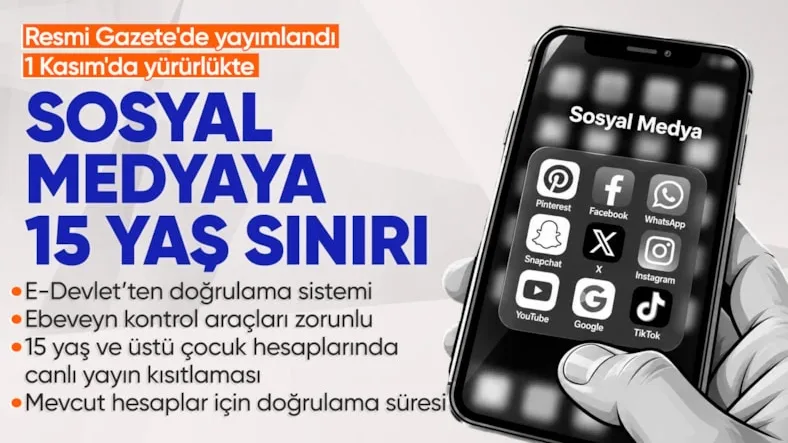 Sosyal medyada 15 yaş düzenlemesi Resmi Gazete’de yayımlandı