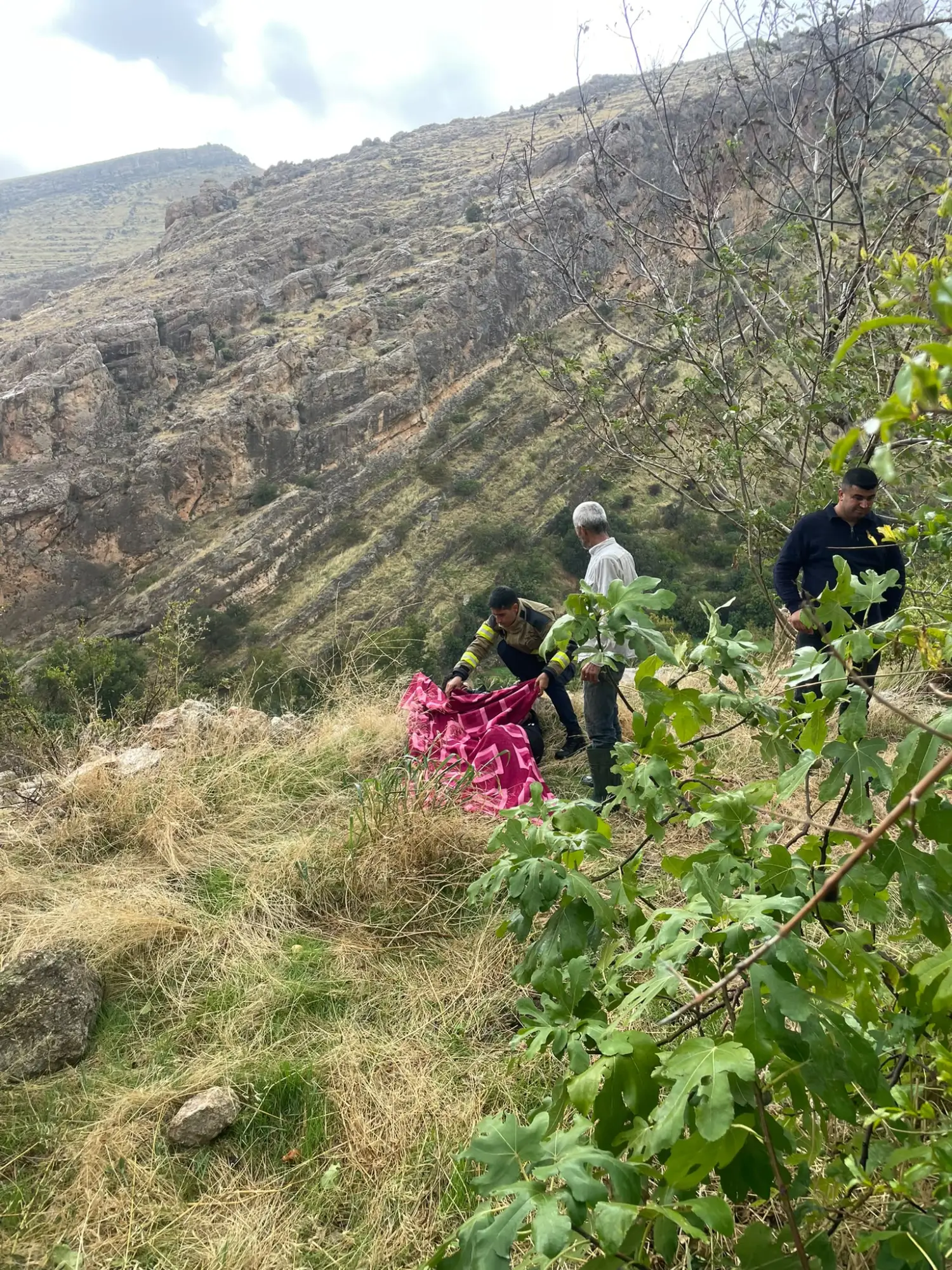 Mardin'de feci trafik kazası, otomobil uçuruma düştü