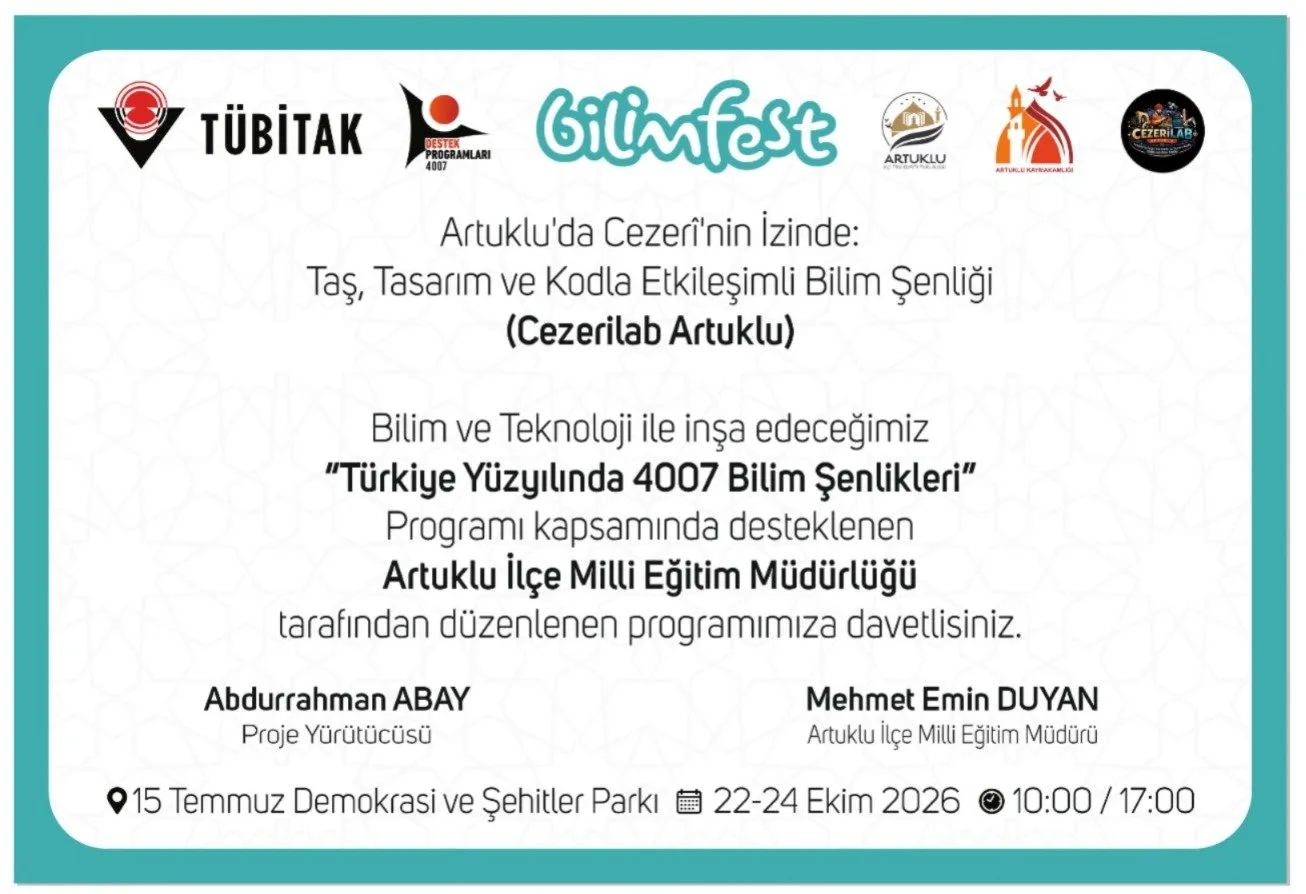 Artuklu bilim şenliği kapılarını açıyor
