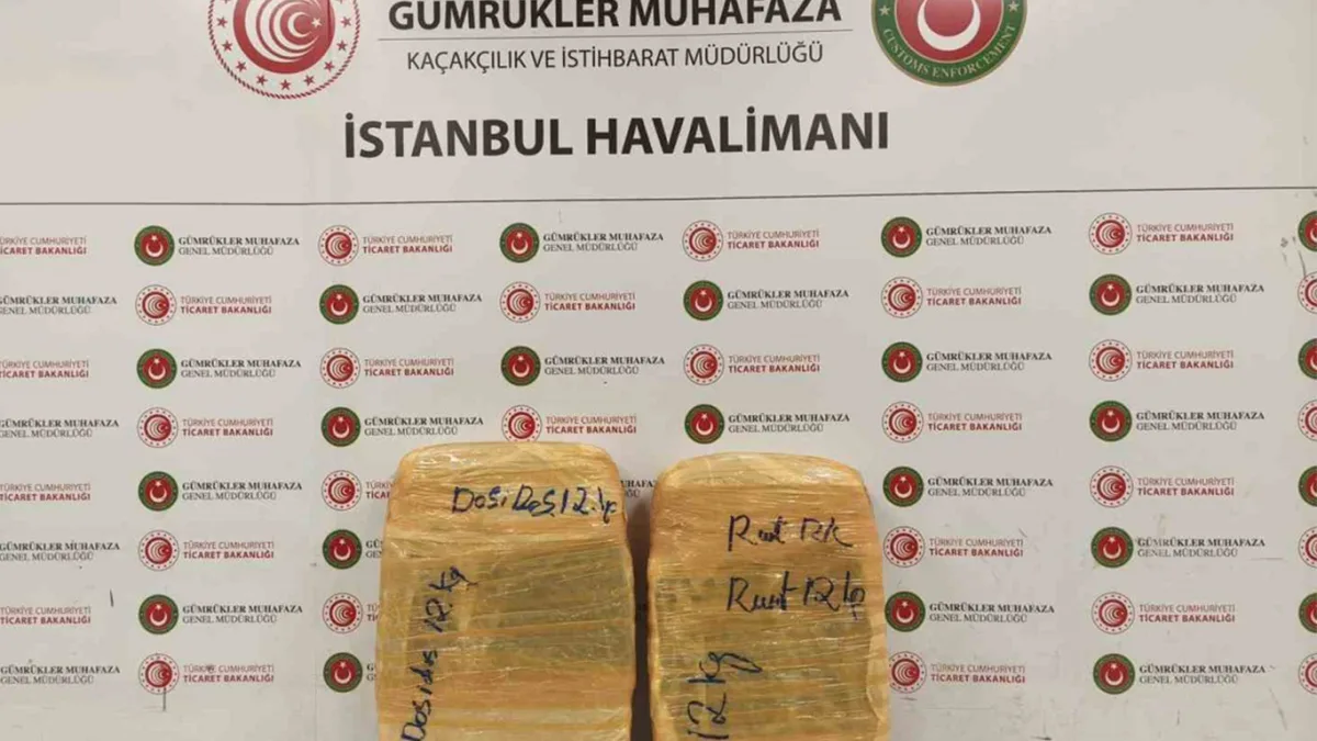 İstanbul Havalimanı'nda 25,5 kilo esrar ele geçirildi