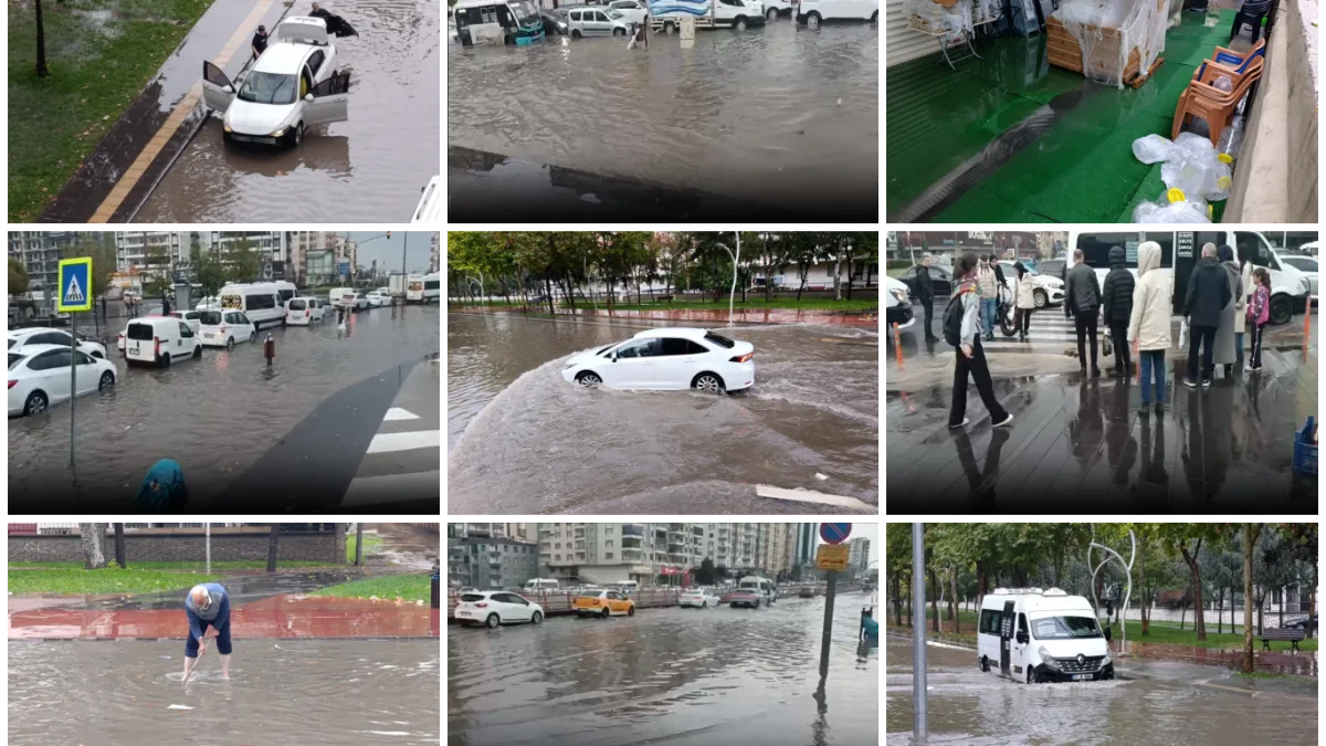 Diyarbakır'da sağanak yağış hayatı felç etti: Yollar göle döndü, vatandaşlar mağdur oldu